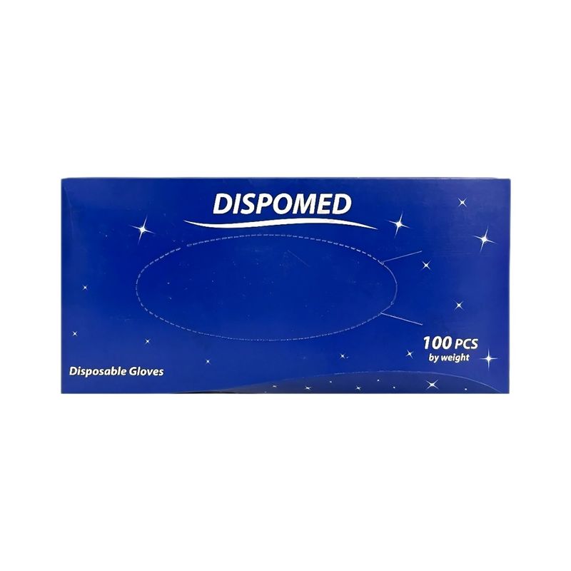 دستکش وینیل غیر پودری دیسپومد مدل 01l سایز بزرگ (l) بسته 100 عددی